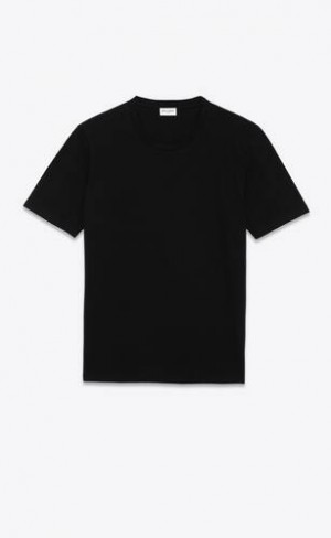 YSL T-shirt In Bumbac Negrii | Romania_YSL58449