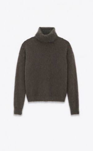 YSL Turtleneck Pulovere In Mohair Maro | Romania_YSL83589