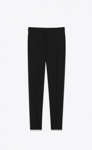 YSL Tuxedo Drept Grain De Poudre Negrii | Romania_YSL96279