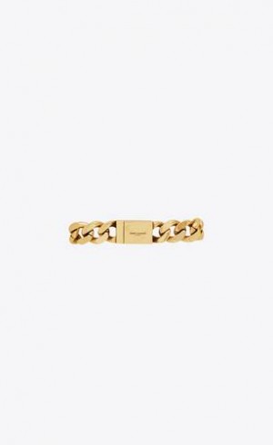 YSL Two-tone Chain Bracelet In Metal Aurii | Romania_YSL65990