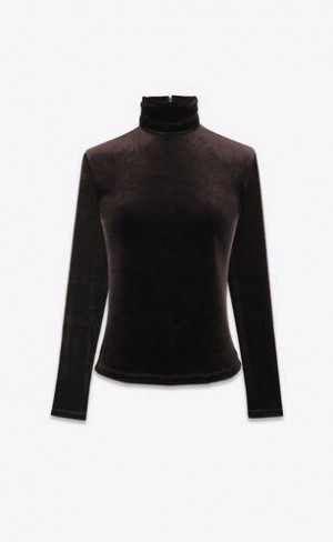 YSL Velvet Jersey Ciocolata | Romania_YSL50509