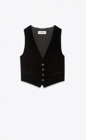 YSL Vest In Velvet Negrii | Romania_YSL89608